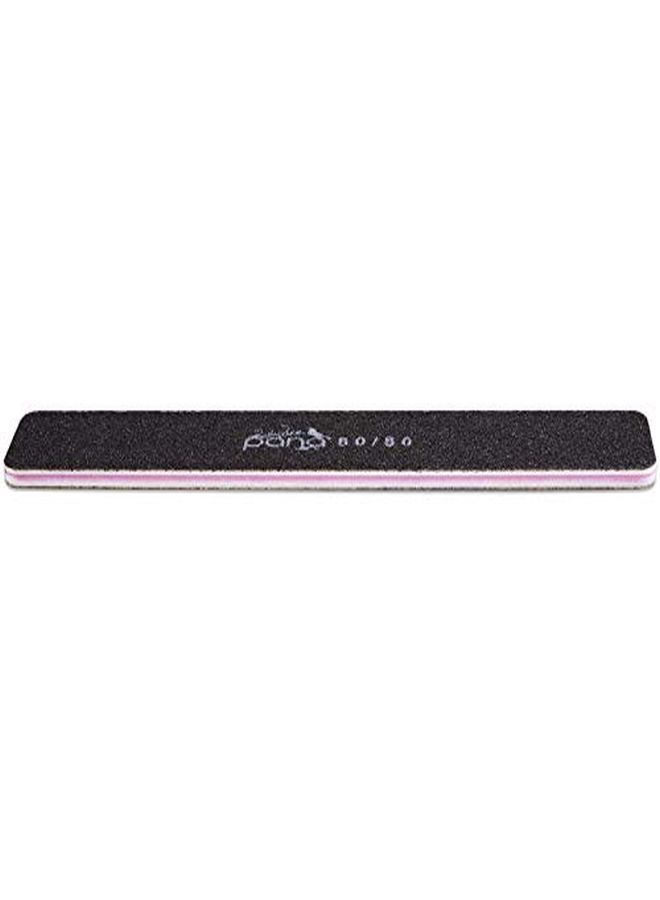Pana Usa 10 Pcs Professional Nail Files Buffers Jumbo Size Double Sided Emery Board Washable - For Natural & Acrylic Manicure Pedicure Tools Home And Professional 10 Pieces Pack (Black, Grit 80/80) - Image 4