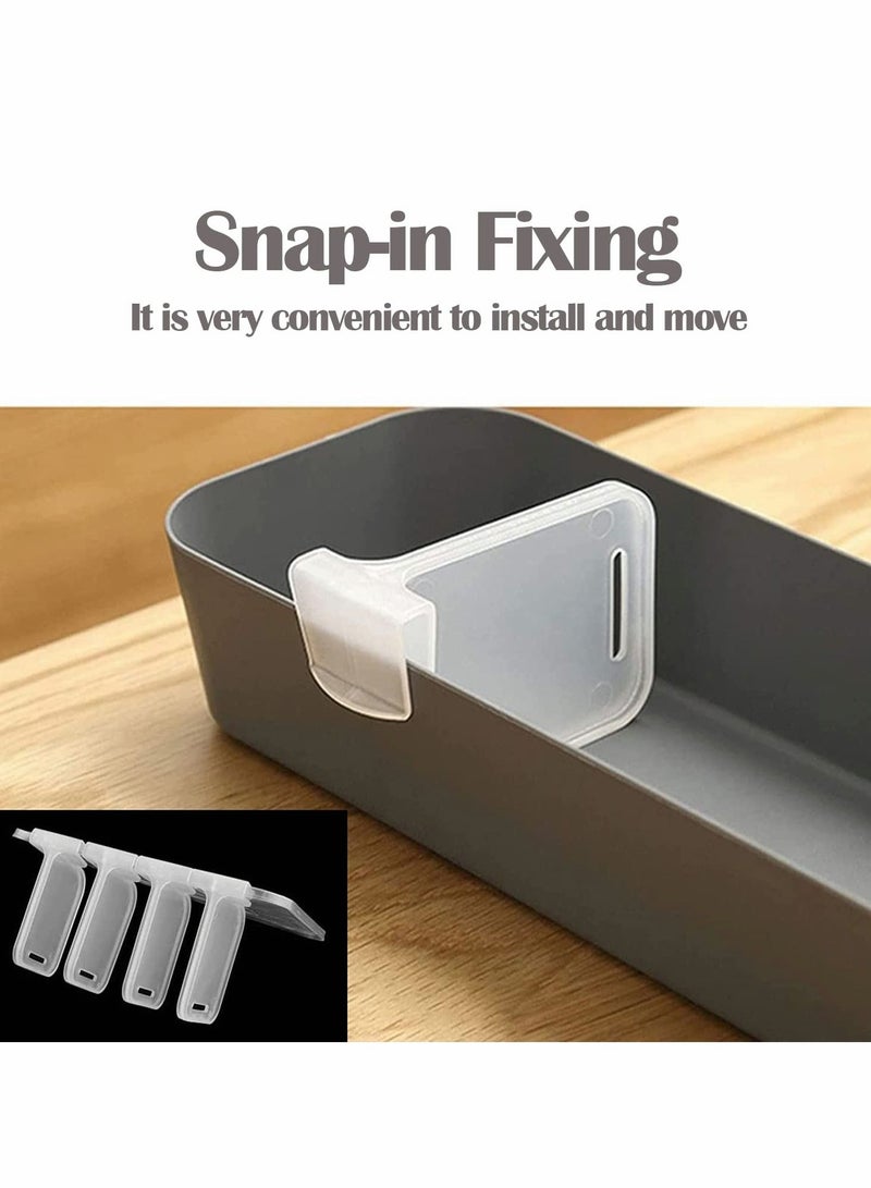 Excefore Fridge Dividers, 8Pcs Plastic Refrigerator Dividers, Adjustable Snap-on Separator Fridge Space Allocators,Storage Box Pantry Grid Dividers for Home Kitchen Office Supplies (Clear) - Image 2