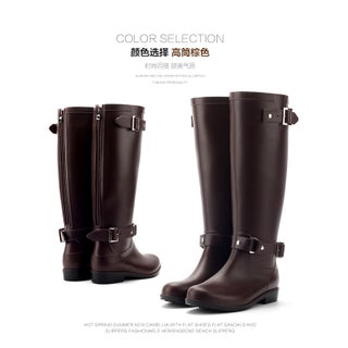 Fashion High-Top Rain Boots Red Zipper Womens Waterproof Martens Brown - pzsku/ZC05869392918AB35DB54Z/45/1746226736/b295dc4f-9efa-4c7b-bc37-4cb16bf31dad
