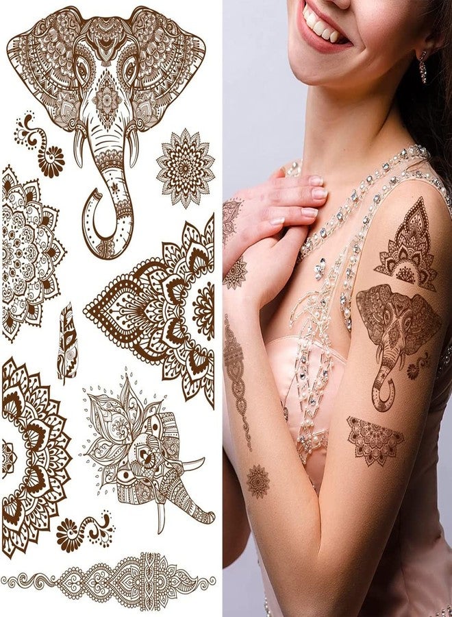 VANVATI Elegant Henna Hand Mehndi Temporary Tattoos for Women And Girls Safe & Temporary - Image 3