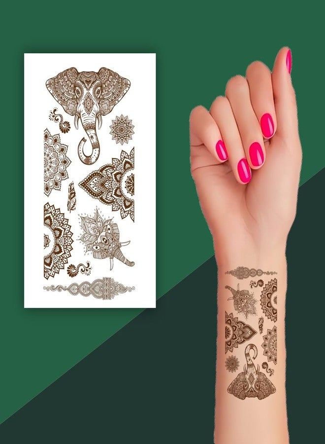 VANVATI Elegant Henna Hand Mehndi Temporary Tattoos for Women And Girls Safe & Temporary - Image 1