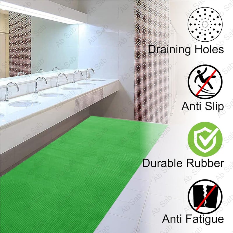 Ab Sab SMat Long Lasting Multi Purpose Mat for Entrance Doormat Home Bedroom Bathroom Offices and Home DecorationWater Resistant MaterialRubber 2x20 Green - Image 3