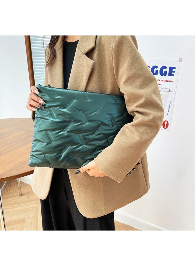 Reducing Load And Large Capacity Ultra-light Ultra-soft Insulation 14 Inch Business Liner Bag INS Fashion Y2K Hot Girl Computer Bag-Color:Gray - Image 5