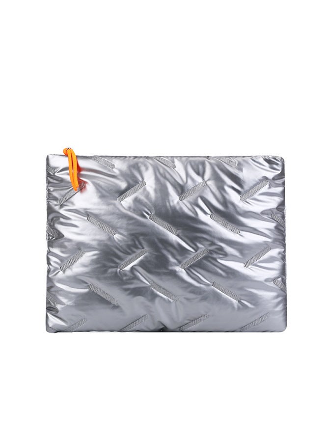 Reducing Load And Large Capacity Ultra-light Ultra-soft Insulation 14 Inch Business Liner Bag INS Fashion Y2K Hot Girl Computer Bag-Color:Gray - Image 1