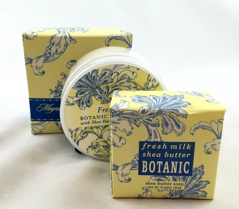 Greenwich Bay FRESH MILK 3 Piece Beauty Gift Set of  BODY BUTTER SPA SOAP and DUSTING POWDER