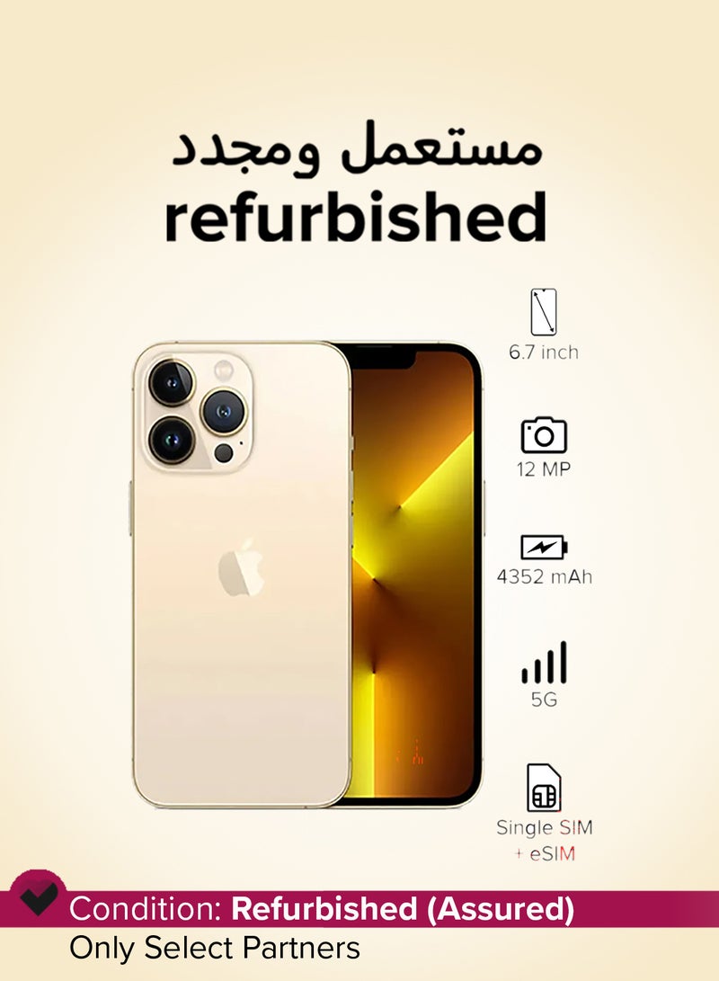 Apple Refurbished - iPhone 13 Pro Max 256GB Gold 5G With Facetime - Physical Dual SIM Version - Image 1