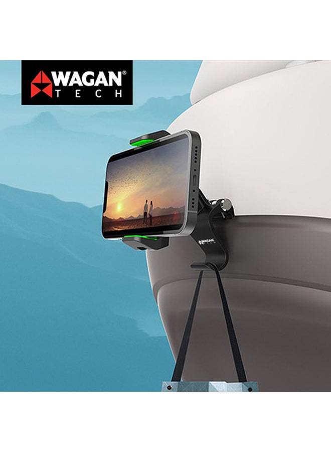 WAGAN Clip Mount Universal Multi-Function 360 Degrees Rotating Car Phone Holder Black 3.2 x 12 x 8 cm 5088 - Image 4