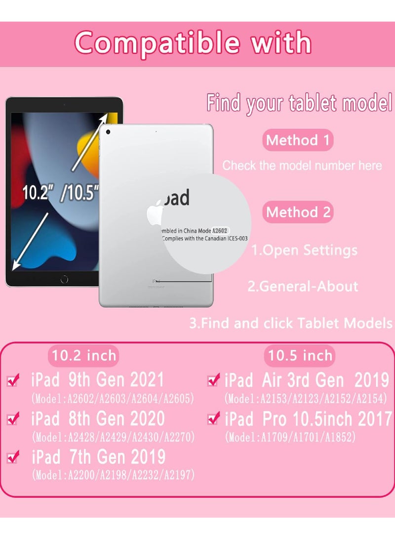 Rock Pow Case with Arabic Keyboard for iPad 10.2 inch 7th 8th 9th generation iPad Air 3 10.5" iPad Pro 10.5",7 Color Rainbow Backlit Detachable Keyboard with Type-C Charging Magnetic Cover - Image 2