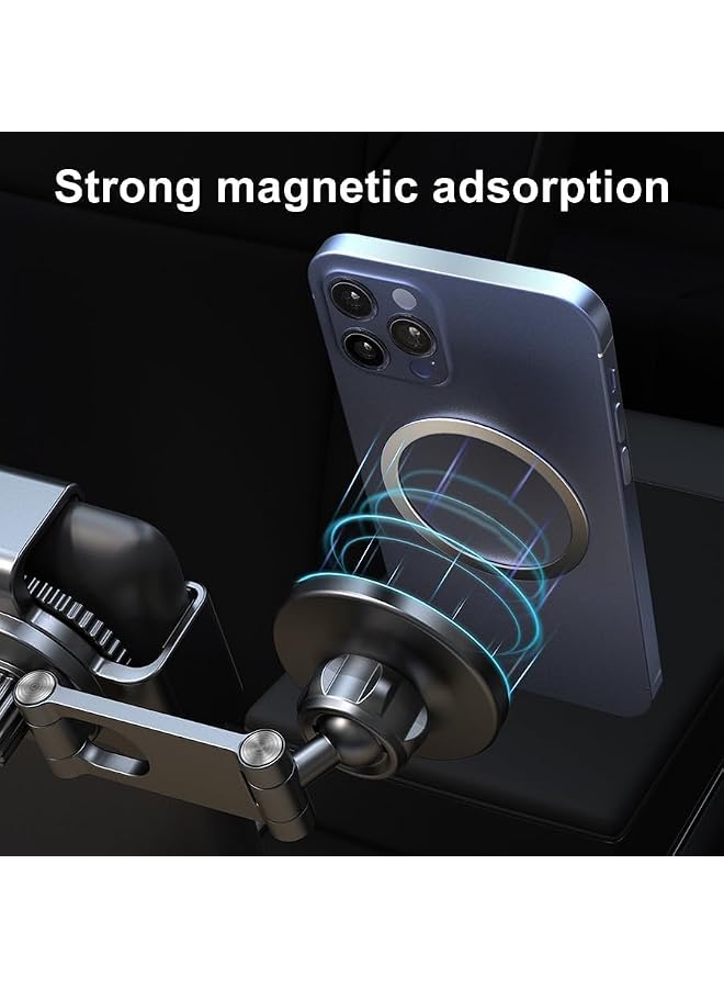 S-TOP Magnetic Phone Mount, 360 Degree Rotatable Zinc Alloy Holder, Compatible with iPhone 15 14 13 and Android, Invisible Folding Bracket for Car Dashboard, Screen Mounting Stand - Image 4