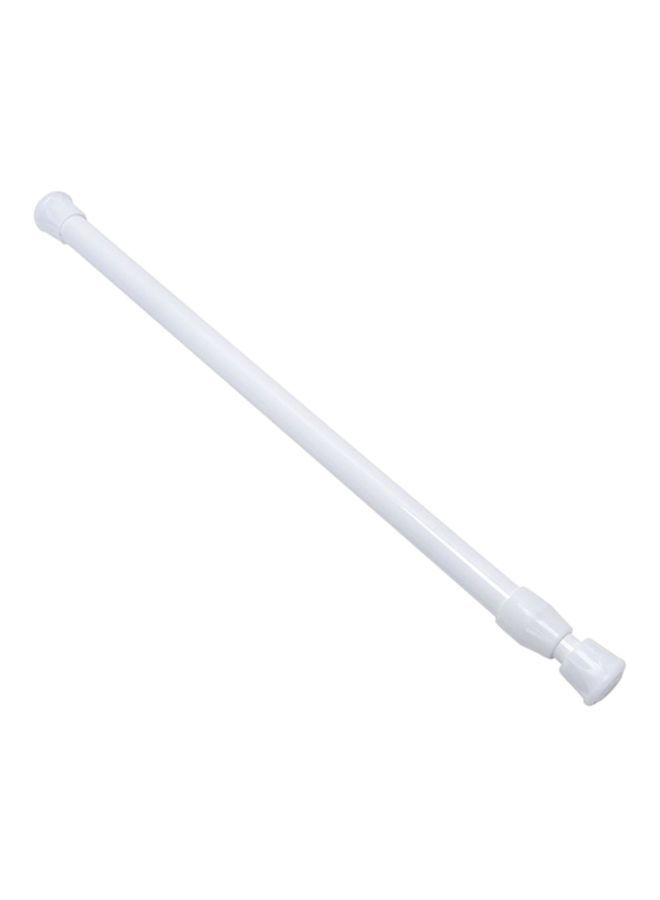 NIBEMINENT Extendable Telescopic Spring Curtain Rod White 30-50cm