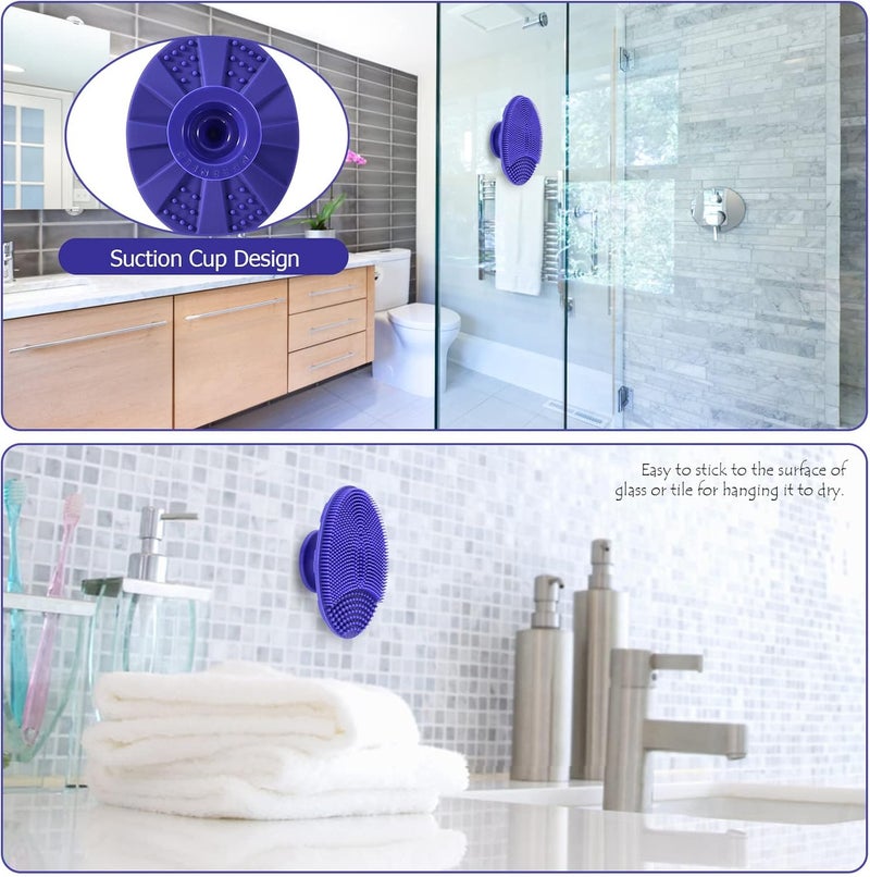 Innerneed Silicone Face Cleansing Scrubber, Exfoliating Scrub Manual Handheld Facial Brush Blackhead Remover, Food-Grade Soft Bristle (Pack of 4) - Image 3