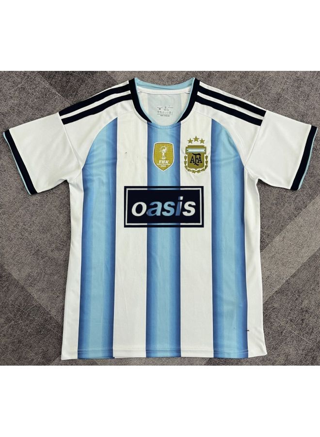 National Team Oasis Collaboration Printed Football Jersey Spain England Trendy Thai Version Jersey