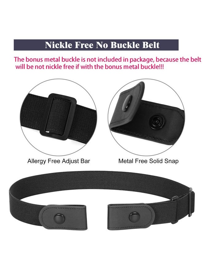 WERFORU Nickle Free Metal Free Women No Buckle Invisible Stretch Belt For Jeans, Black, Medium(Pants Size 23-30 Inches), Black - pzsku/ZC058B3D9C5AE6FD960B3Z/45/_/1738305770/1898847e-ce53-4b34-a559-2d95ed9cf8c5