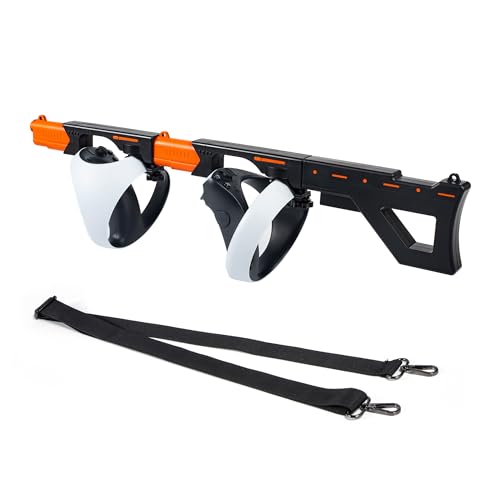 DEVASO Magnetic VR Gun Stock for PSVR2, 3-in-1 Changing VR Handle Accessories for Playstation VR2, Handle Attachment with Shoulder Straps for Enhance FPS Gaming Experience - Image 1