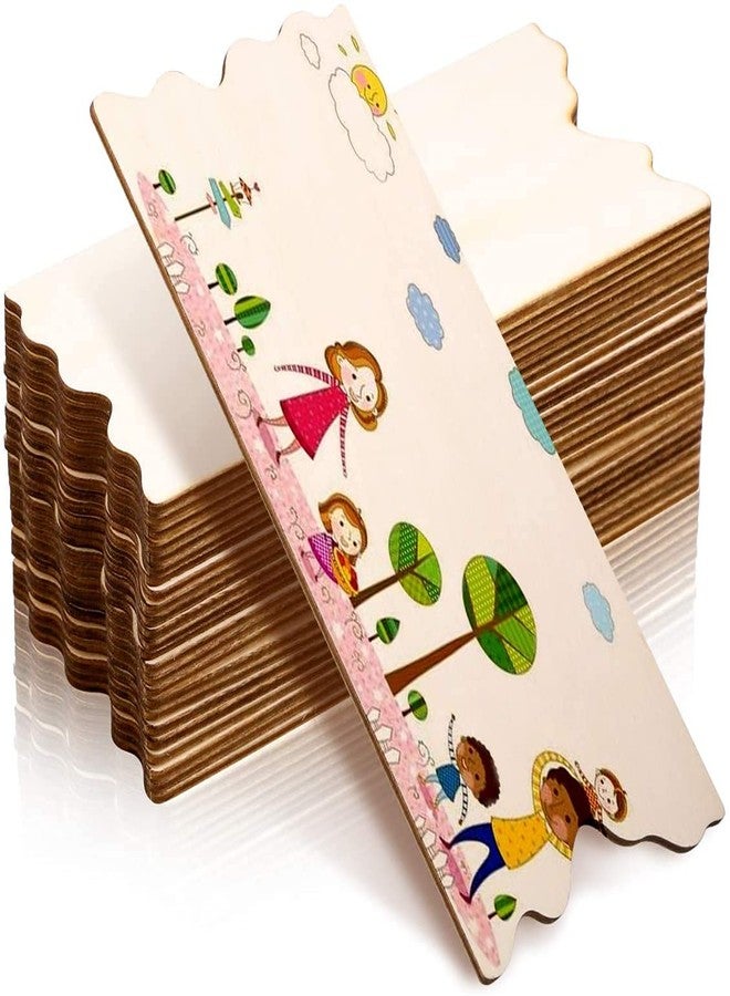 Cliths 24 pcs Unfinished Rectangles Hanging Wood Sign Blank, Decorative Wooden for Craft Projects, Unfinished Wood Sign, Blank Plaque for Crafts, Wooden Rectangle Planks - Image 1