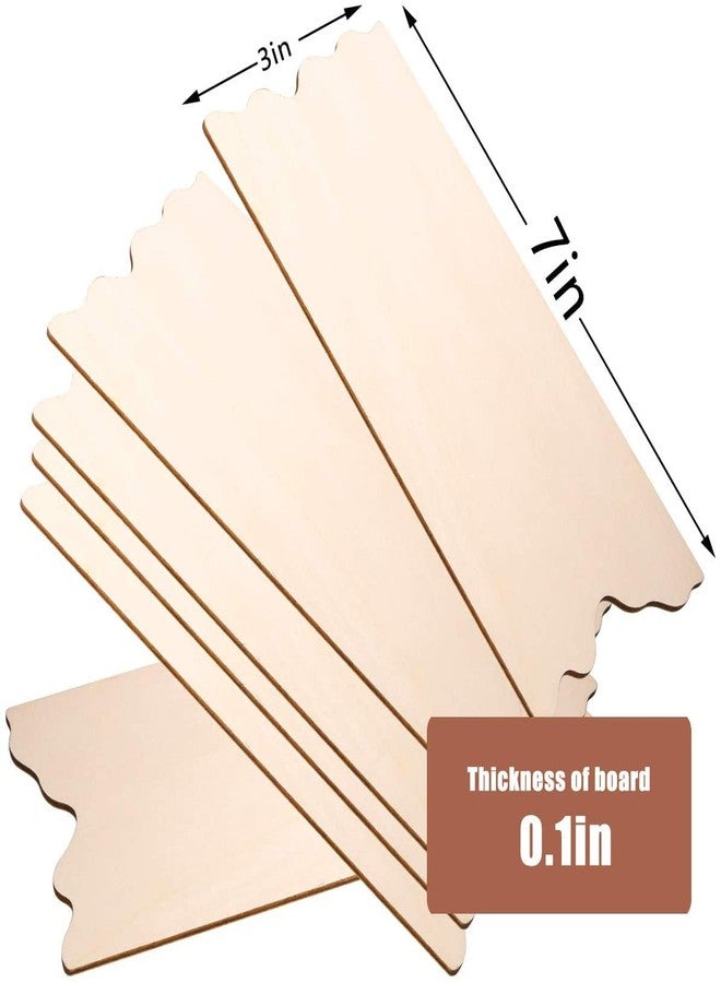Cliths 24 pcs Unfinished Rectangles Hanging Wood Sign Blank, Decorative Wooden for Craft Projects, Unfinished Wood Sign, Blank Plaque for Crafts, Wooden Rectangle Planks - Image 2