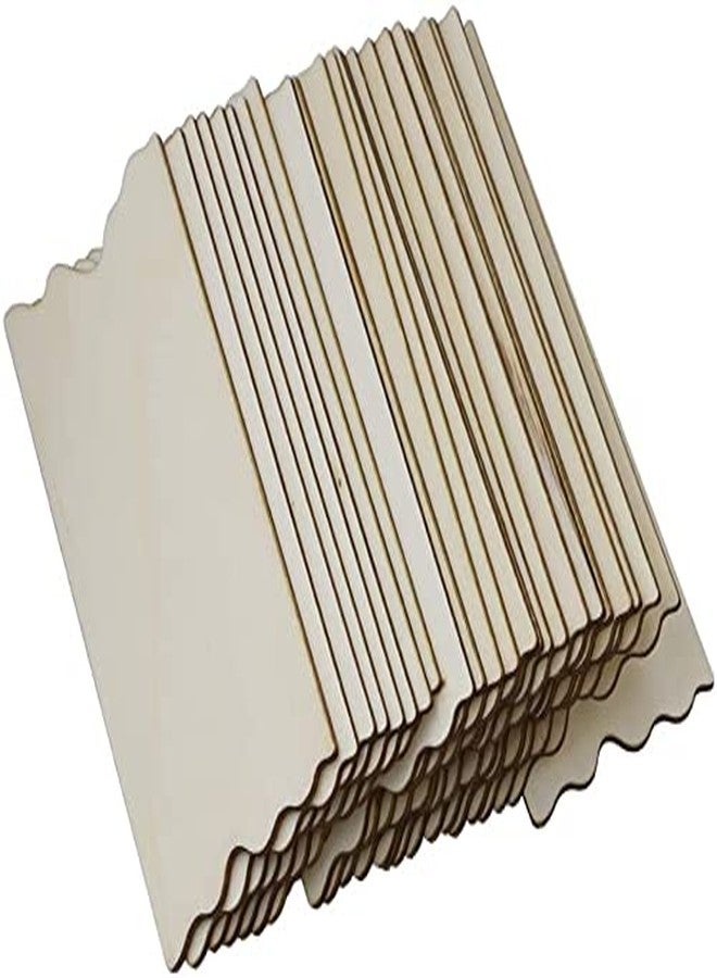 Cliths 24 pcs Unfinished Rectangles Hanging Wood Sign Blank, Decorative Wooden for Craft Projects, Unfinished Wood Sign, Blank Plaque for Crafts, Wooden Rectangle Planks - Image 5