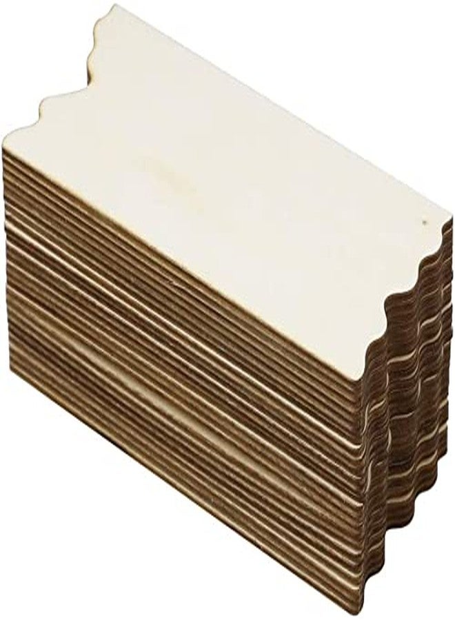 Cliths 24 pcs Unfinished Rectangles Hanging Wood Sign Blank, Decorative Wooden for Craft Projects, Unfinished Wood Sign, Blank Plaque for Crafts, Wooden Rectangle Planks - Image 3