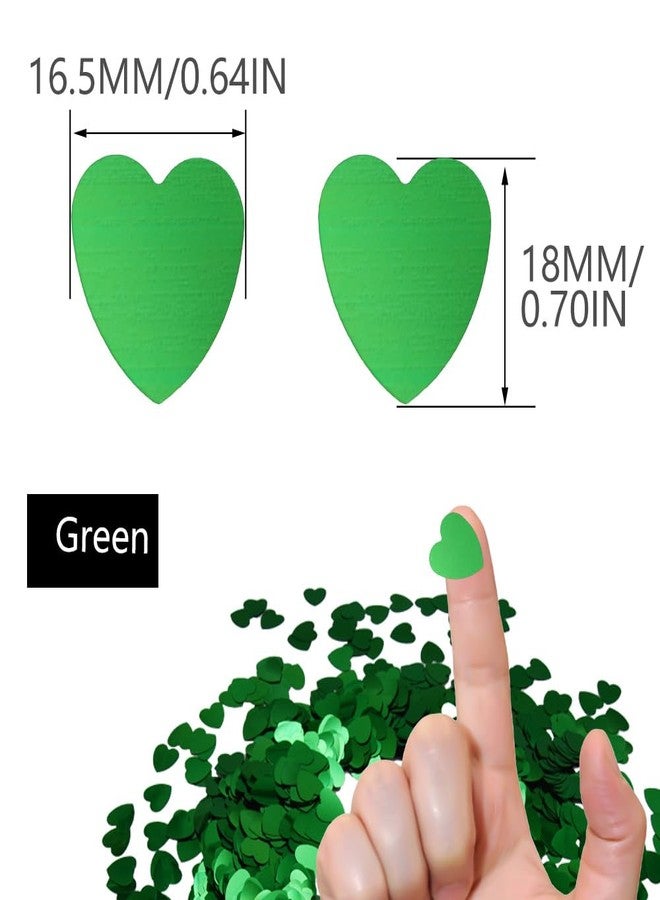 Ruidee 60g Love Heart Table Confetti 15mm Party Glitter Sequins Plastic Confetti Sprinkles Decorations for Wedding Festival Birthday (AX/Green) - Image 2