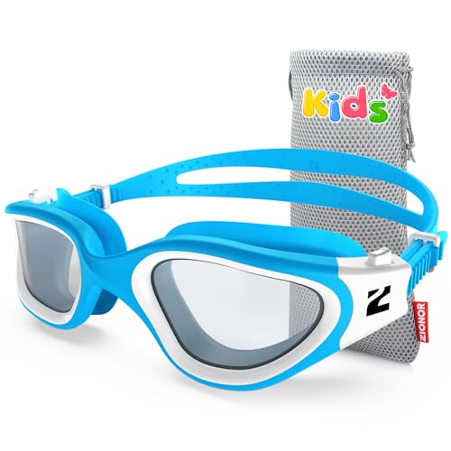 ZIONOR Kids Swim Goggles, G1MINI SE Anti-Fog Swimming Goggles for Kid Child 6-14 - Image 1