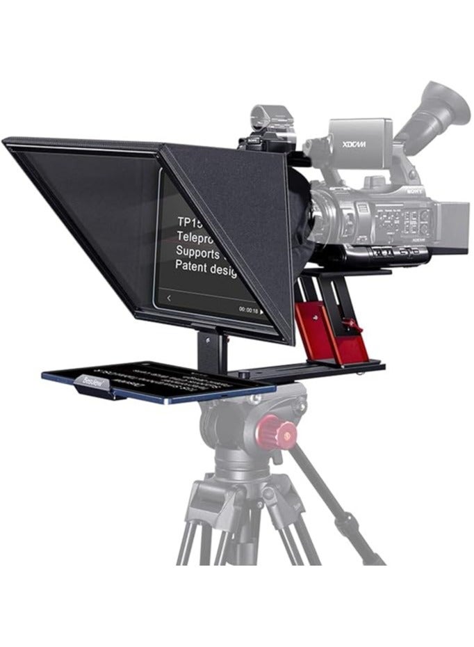 Desview TP150 Teleprompter - Professional 15-Inch All-Metal Liftable Teleprompter for DSLR/Camcorder/Webcam Wide Angle Video - Image 5