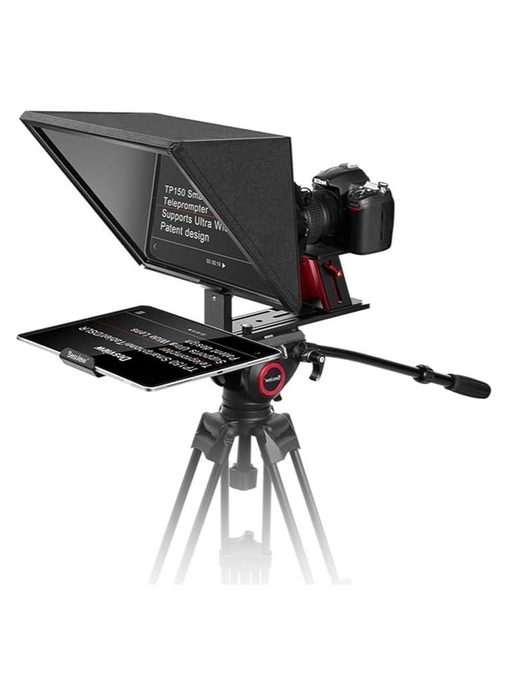 Desview TP150 Teleprompter - Professional 15-Inch All-Metal Liftable Teleprompter for DSLR/Camcorder/Webcam Wide Angle Video - Image 4