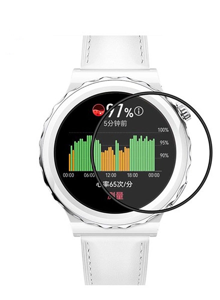 واقي شاشة لهاتف هواوي جي تي 3 برو 43 ملم مقاوم للخدش، تغطية كاملة ثلاثية الأبعاد خالية من الفقاعات، غشاء واقي شاشة شفاف مرن عالي الدقة