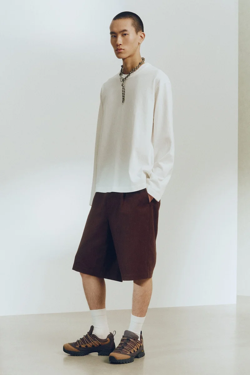 H&M Loose Fit Long-sleeved cotton T-shirt