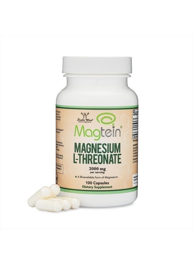 Double Wood Supplements Magtein Magnesium L-Threonate, 2,000 mg – 120 Capsules - Image 5
