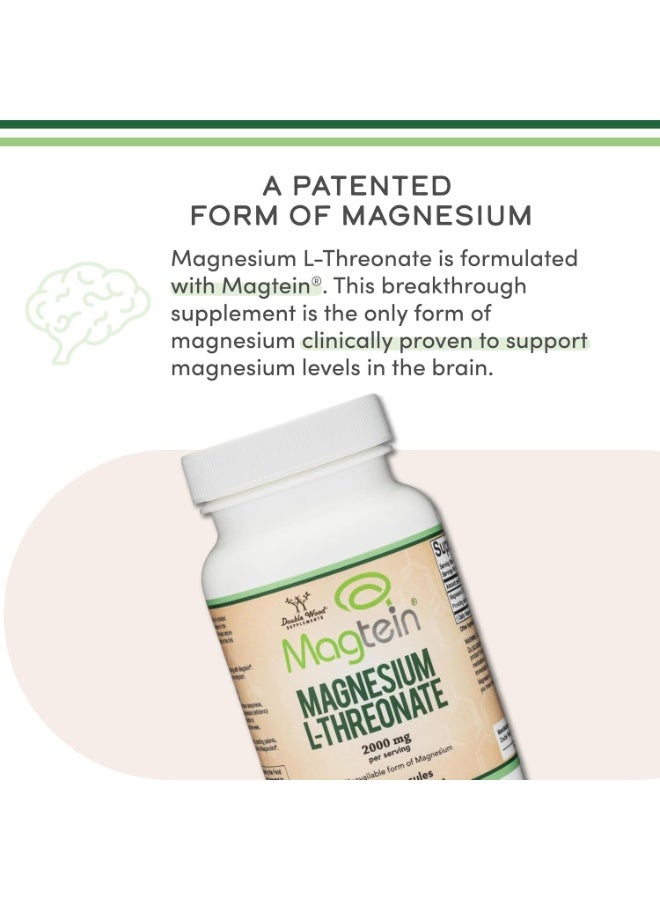 Double Wood Supplements Magtein Magnesium L-Threonate, 2,000 mg – 120 Capsules - Image 4
