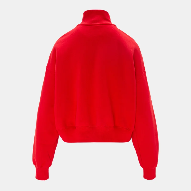 Nike Red Women's Sportswear Phoenix Fleece 1/2-Zip Cropped Sweatshirt for Women | Best Price UAE