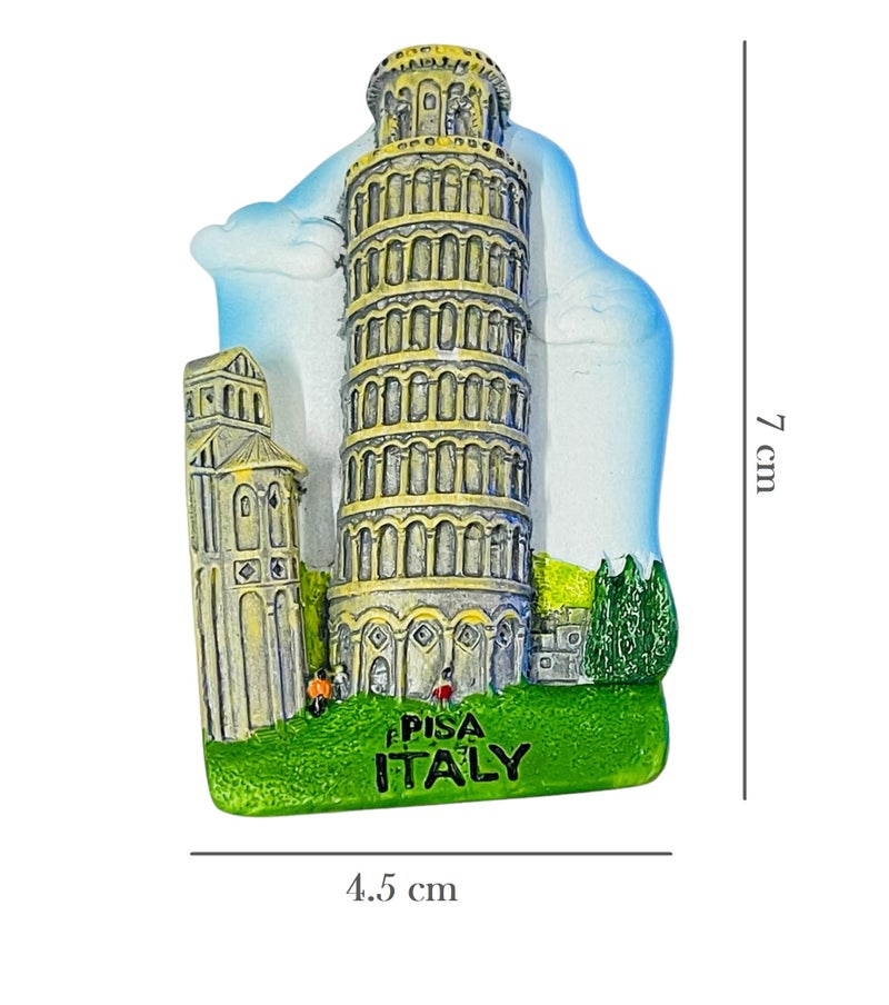 Moira 3D Resin Magnet for Fridge Decoration Travel Souvenir Pisa Italy - Image 2