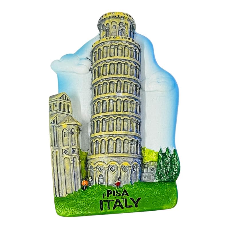 Moira 3D Resin Magnet for Fridge Decoration Travel Souvenir Pisa Italy - Image 1