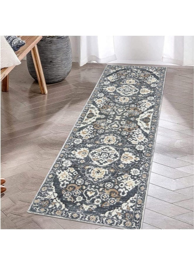 Bohemian Vintage Rug|Non-Slip Hallway & Living Room Carpet | Anti-Wear Bedside Rug with Stain-Resistant Polyester | Easy Clean Home Decor Floor Mat - Image 5