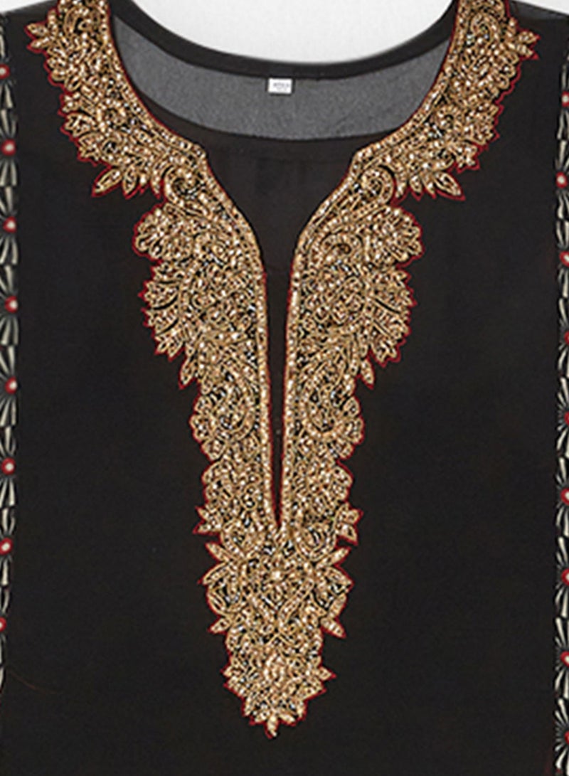HANA & SARA Printed Embroidered Jalabiya - Image 5