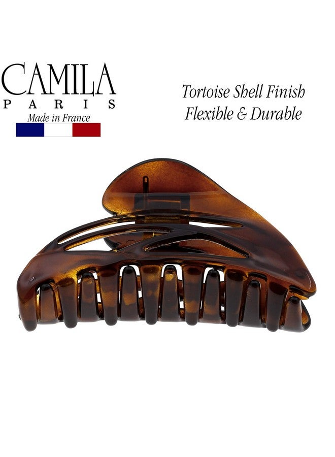 CAMILA Paris Cp2296 French Hair Clip For Women Large Dolphin Tortoise Shell Girls Hair Claw Clips Jaw Fashion Durable And Styling Hair Accessories For Women Strong Hold No Slip Grip Made In France - Image 3