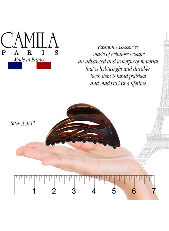 CAMILA Paris Cp2296 French Hair Clip For Women Large Dolphin Tortoise Shell Girls Hair Claw Clips Jaw Fashion Durable And Styling Hair Accessories For Women Strong Hold No Slip Grip Made In France - Image 4