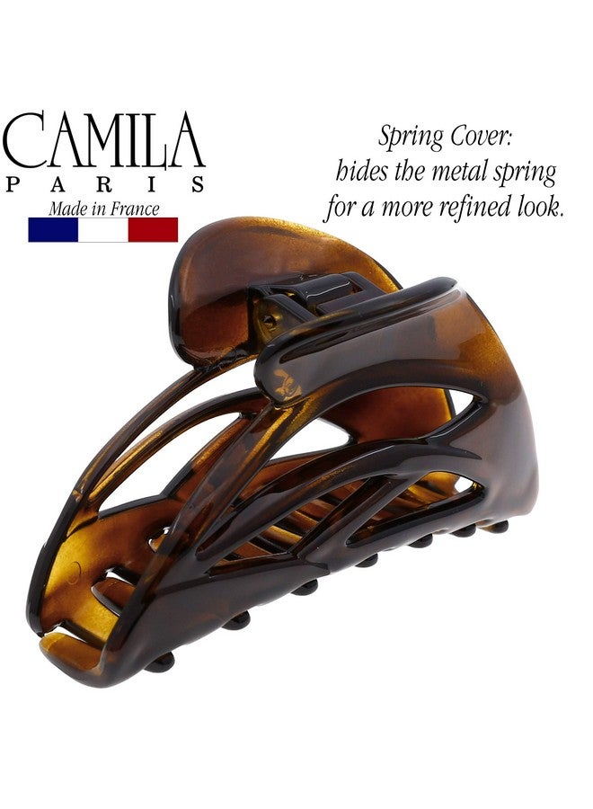 CAMILA Paris Cp2296 French Hair Clip For Women Large Dolphin Tortoise Shell Girls Hair Claw Clips Jaw Fashion Durable And Styling Hair Accessories For Women Strong Hold No Slip Grip Made In France - Image 5