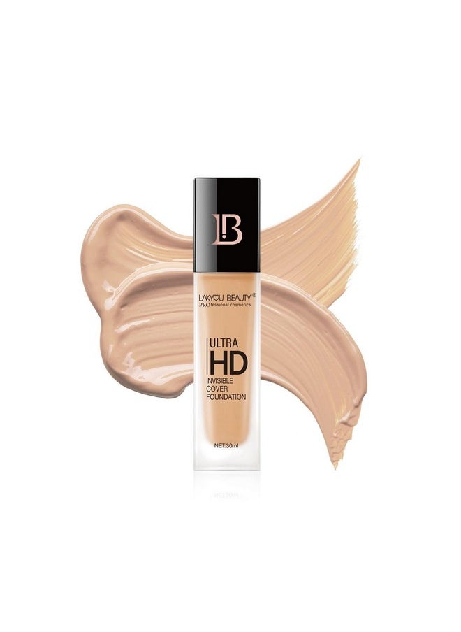 LAKYOU BEAUTY Ultra Hd Invisible Cover Foundation | Seamless Blend | High Definition Finish | Lightweight & Long-Lasting | Shade-04(Natural Nude) | 30Ml  - Image 1