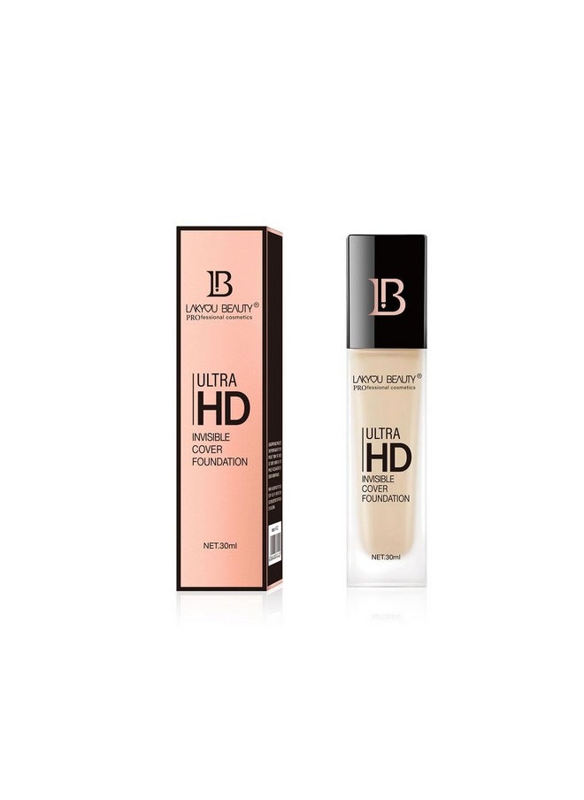 LAKYOU BEAUTY Ultra Hd Invisible Cover Foundation | Seamless Blend | High Definition Finish | Lightweight & Long-Lasting | Shade-04(Natural Nude) | 30Ml  - Image 2