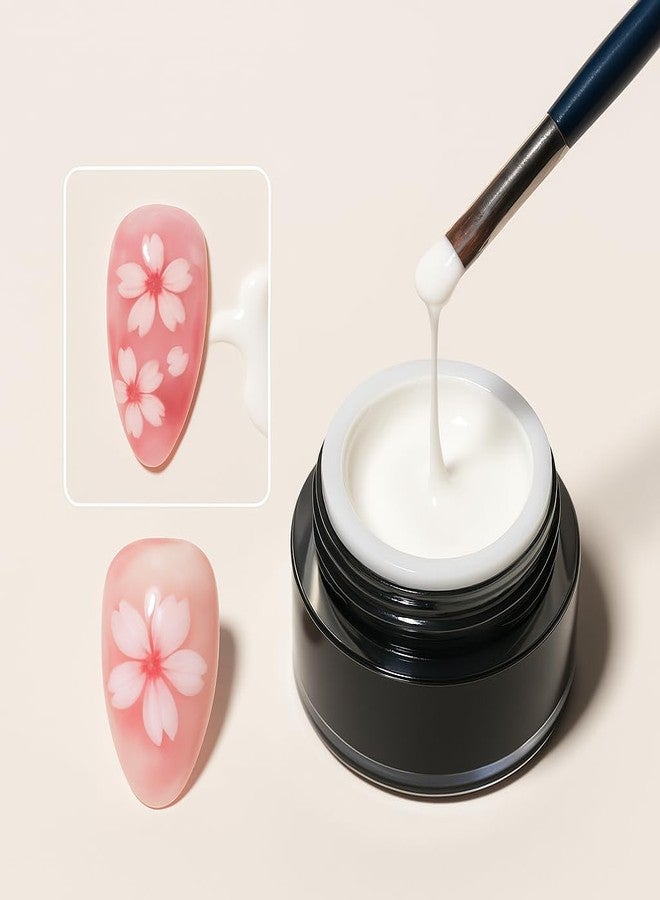 Bolt Bee Professional Painting Gel for Nail Art Gel for Drawing Lines, Monochrome & Colored Designs - Smooth, Highly Pigmented Nail Art (White, 8g) - Image 3