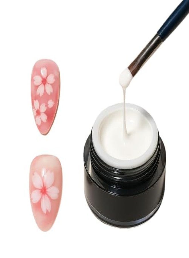 Bolt Bee Professional Painting Gel for Nail Art Gel for Drawing Lines, Monochrome & Colored Designs - Smooth, Highly Pigmented Nail Art (White, 8g) - Image 1