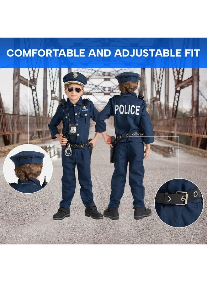 Dress Up America Dress Up America Police Costume for Kids - Realistic Cop Uniform with Shirt, Pants, Hat & Accessories - Halloween Costume  - Image 3