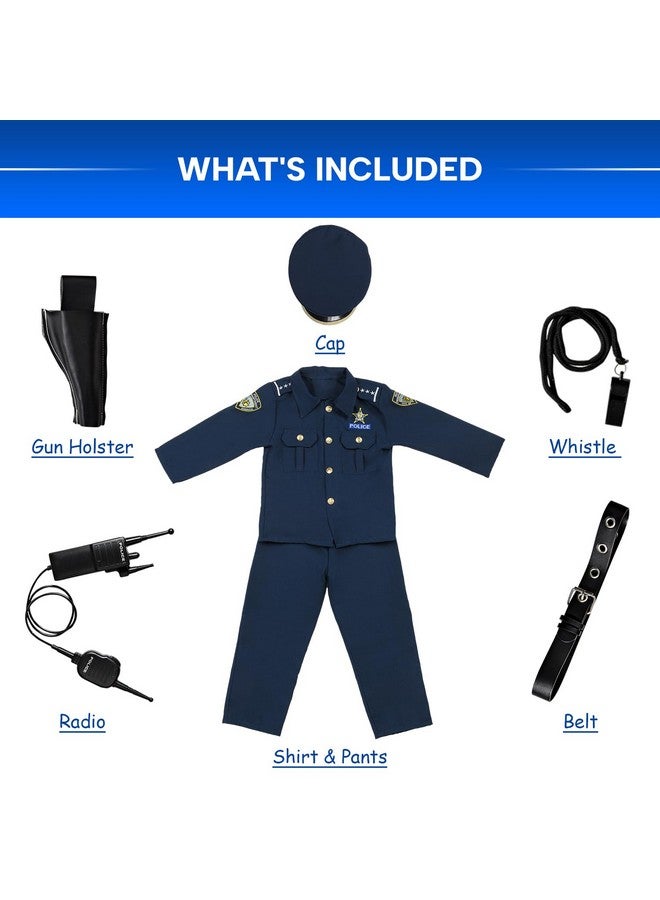 Dress Up America Dress Up America Police Costume for Kids - Realistic Cop Uniform with Shirt, Pants, Hat & Accessories - Halloween Costume  - Image 2
