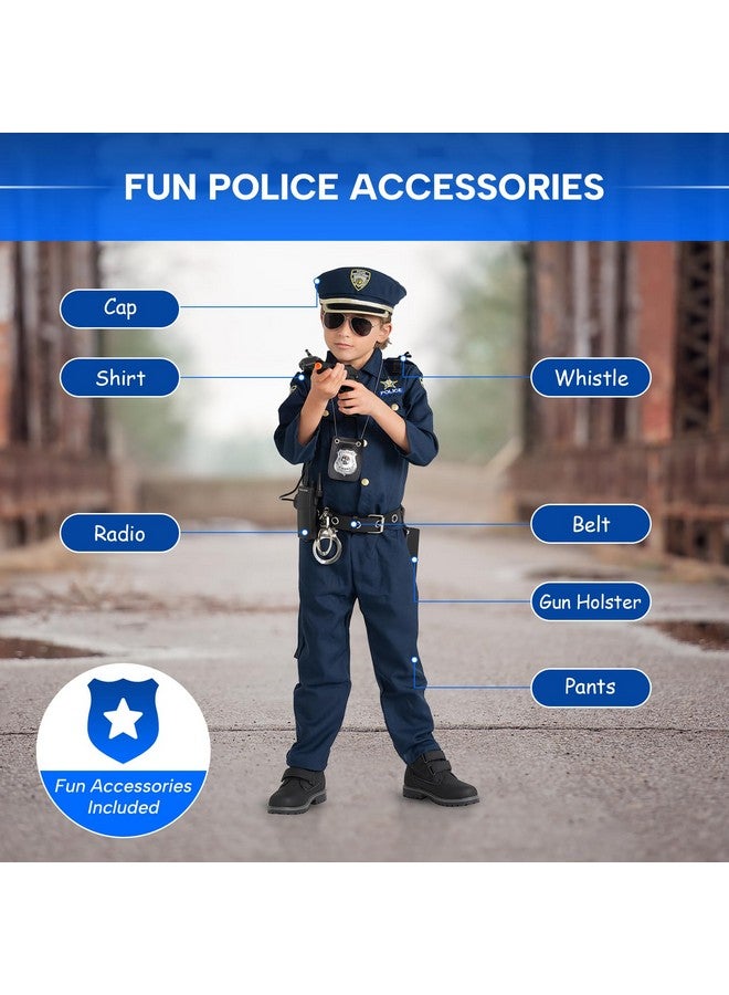 Dress Up America Dress Up America Police Costume for Kids - Realistic Cop Uniform with Shirt, Pants, Hat & Accessories - Halloween Costume  - Image 5