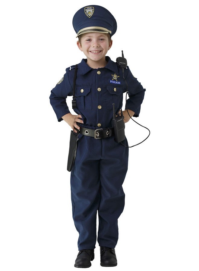 Dress Up America Dress Up America Police Costume for Kids - Realistic Cop Uniform with Shirt, Pants, Hat & Accessories - Halloween Costume  - Image 1