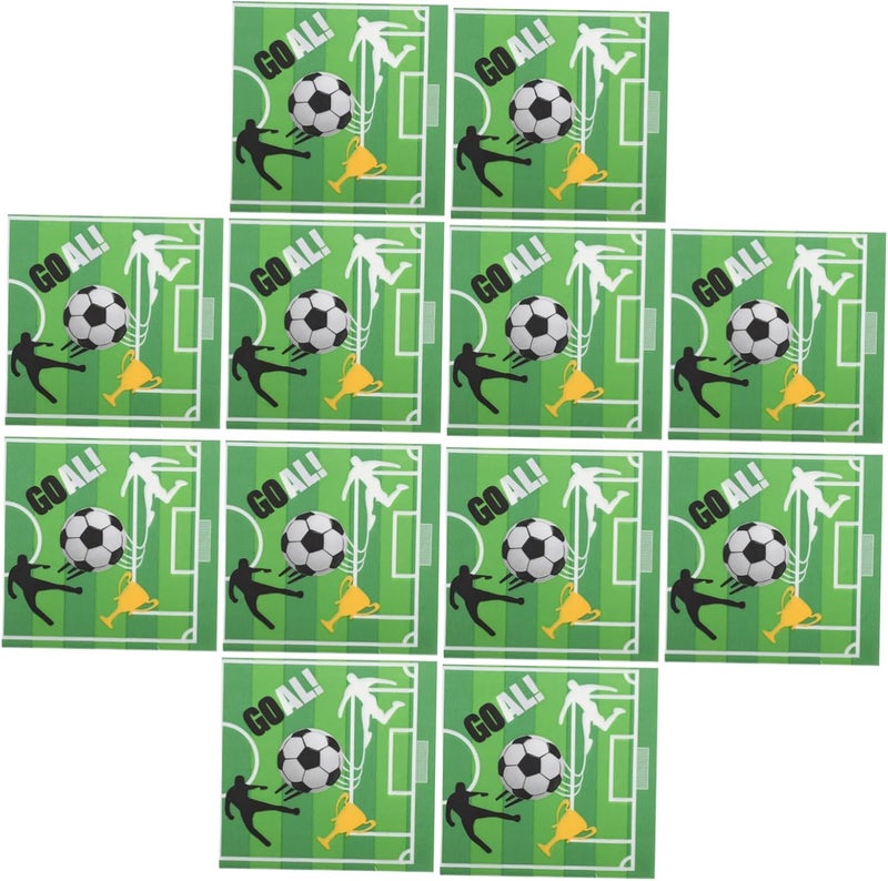 SHERCHPRY 20pcs Soccer Themed Napkins Soft Absorbent and Durable Party Supplies for Birthday Celebrations Sports Events and Family Gatherings Fun Football Decor for Any Soccer Fan - Image 1