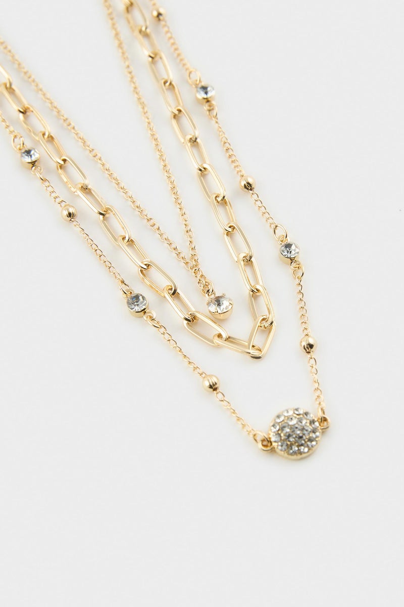 DeFacto Gold Woman Woman 3 Piece Necklace Set Casual - Image 4