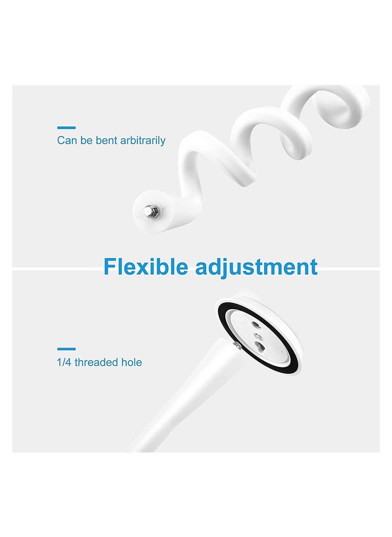 SYOSI - Baby Monitor Mount Shelf, Flexible Camera Stand for Nursery Baby Monitor Crib Holder, Compatible with Most Universal Monitors Camera, Versatile Twist Mount Without Tools or Wall Damage (White) - Image 1