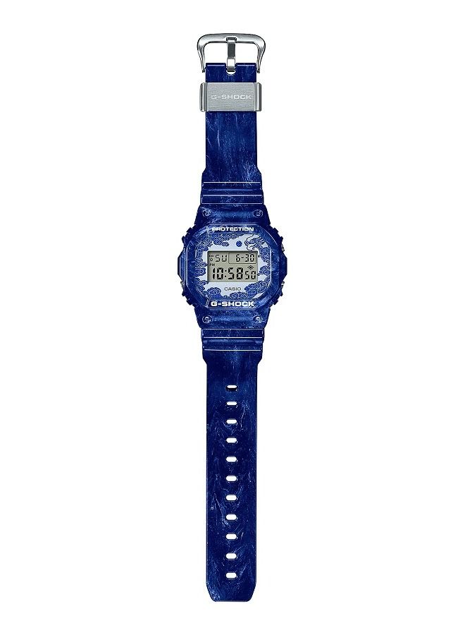 كاسيو ساعة الرجالية جي شوك رقمية شفافة بسوار من الراتنج DW-5600BWP-2DR - Image 4